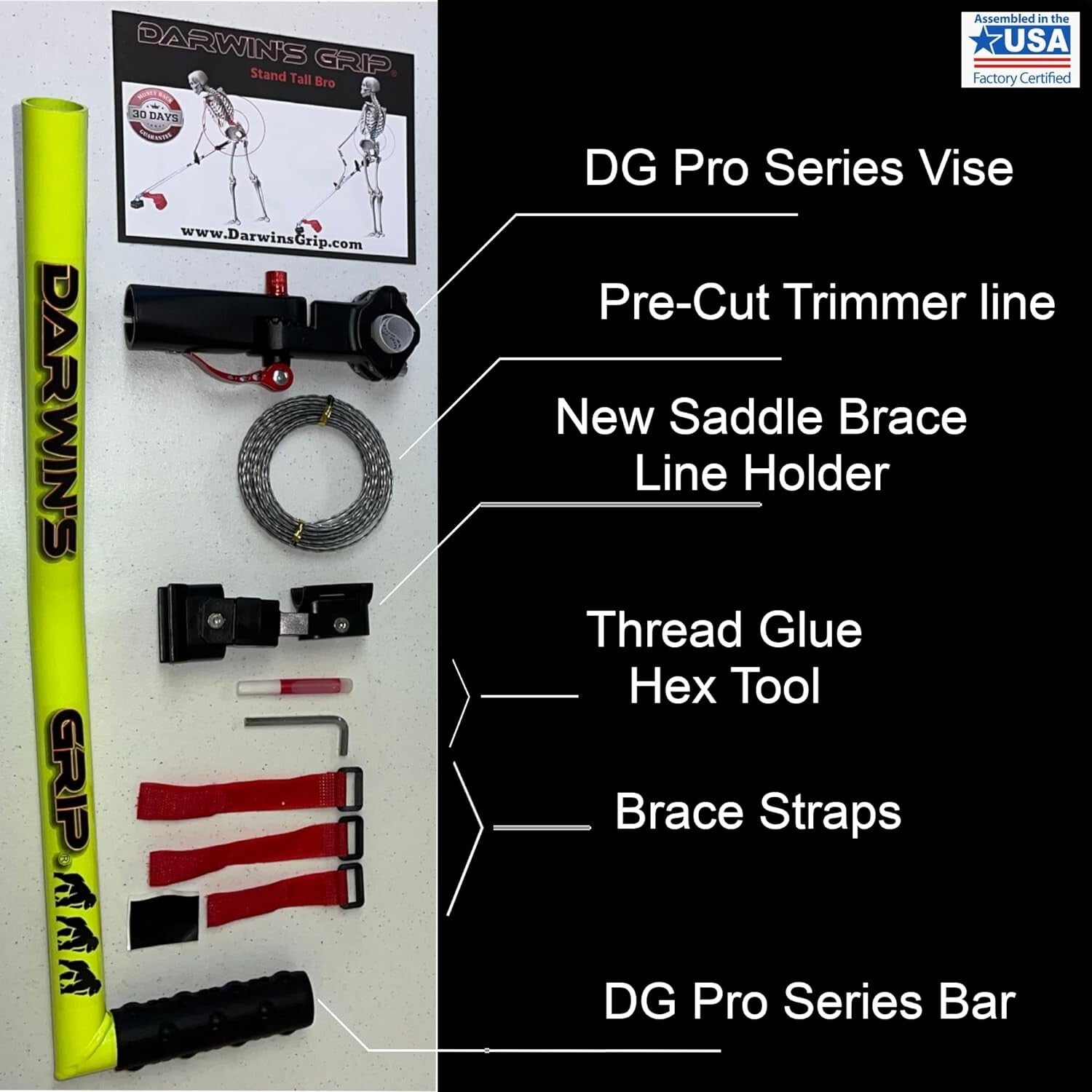 Darwin’s Grip Trimmer Extension Handle - Fits 99% of Commercial Trimmers