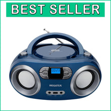 Load image into Gallery viewer, Stylish Portable Boombox with FM Stereo, Bluetooth, and USB - Blue Jay Edition