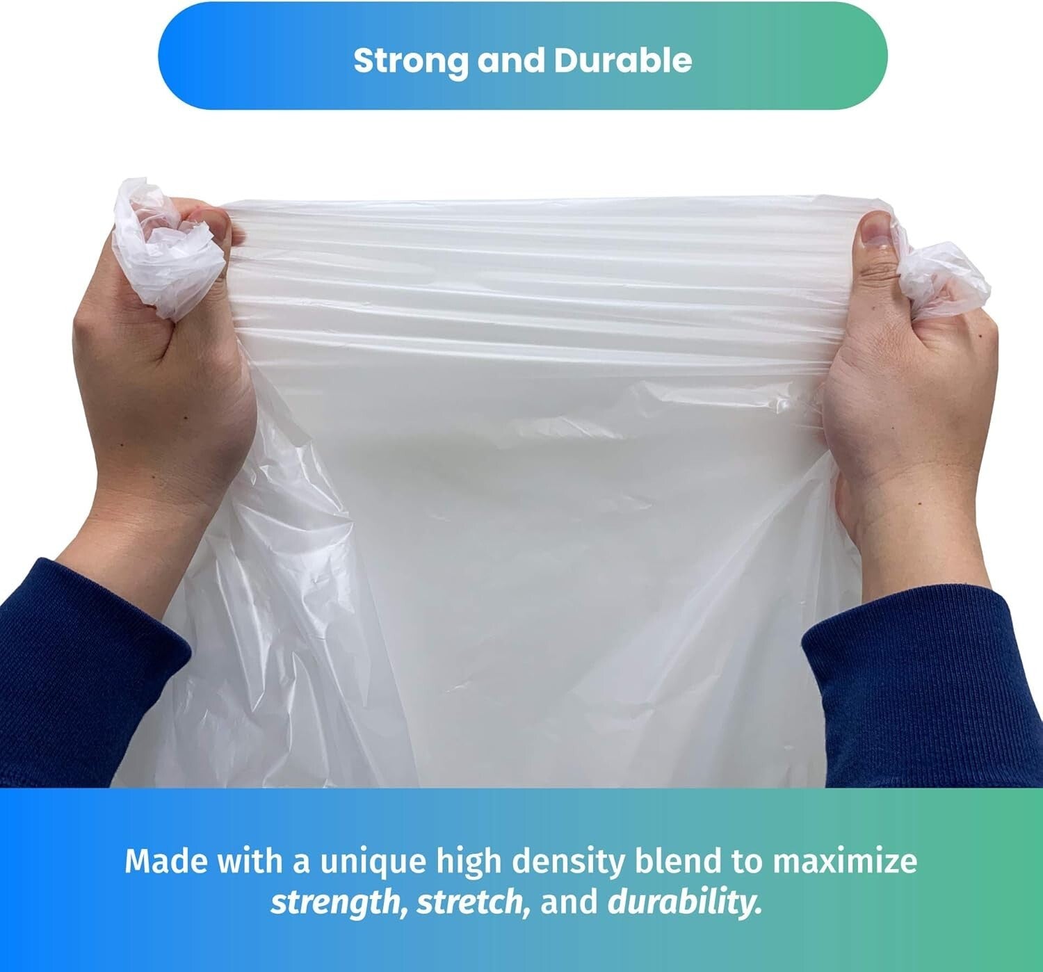 Clear Plastic 1-2 Gallon Trash Bags - 2000 Count for Mess-Free Waste Management