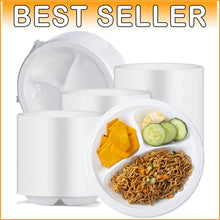 Load image into Gallery viewer, Heavy-Duty 3 Compartment Dinner Plates, 9 Inch, Reusable &amp; Eco-Friendly 150 Pack