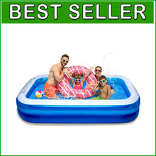 Load image into Gallery viewer, Easy Set Full-Sized Lounge Pool - 103" x 69" for Kids &amp; Adults Outdoor Enjoyment