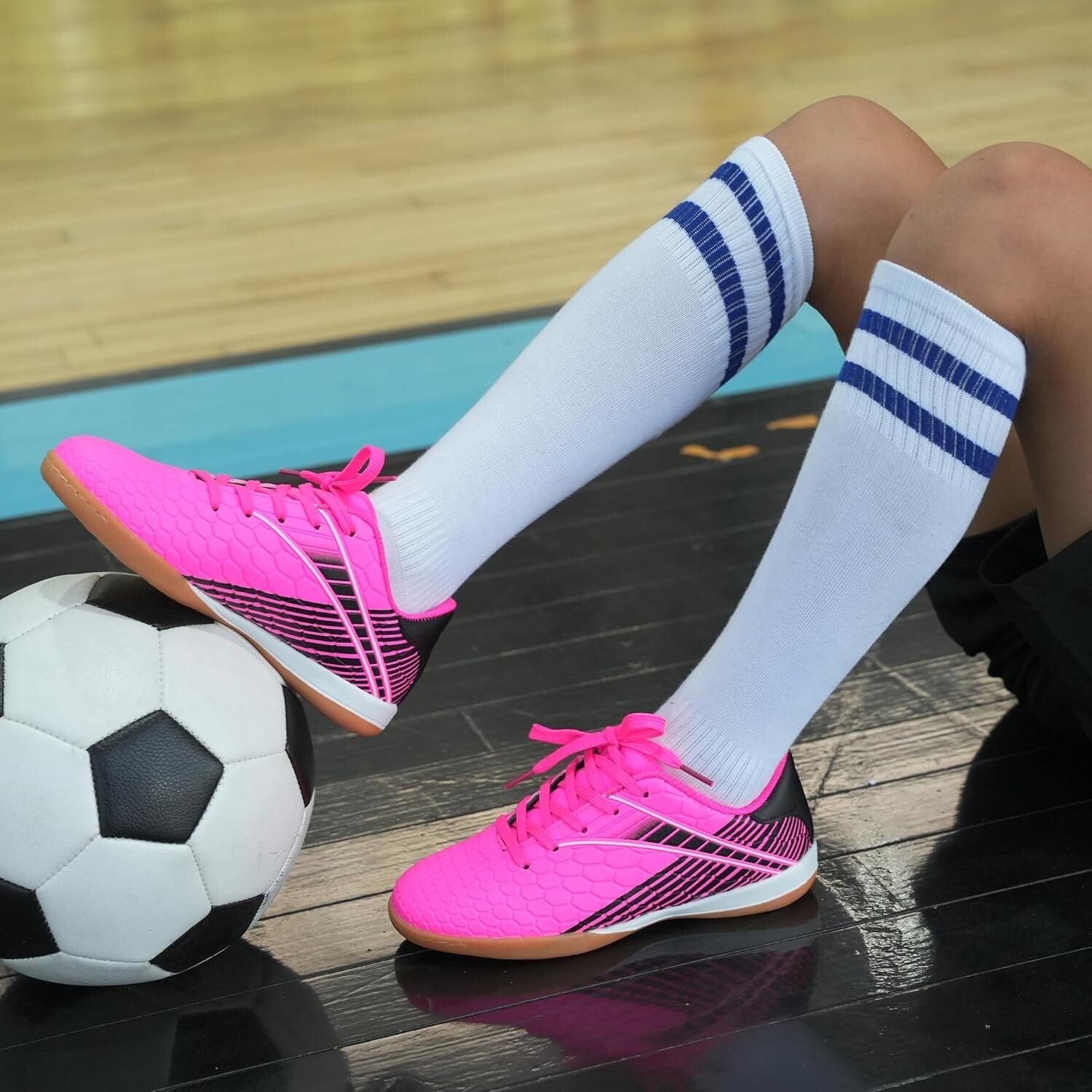 Durable Little Kid Soccer Shoes - Micro-Textured for Optimal Ball Control