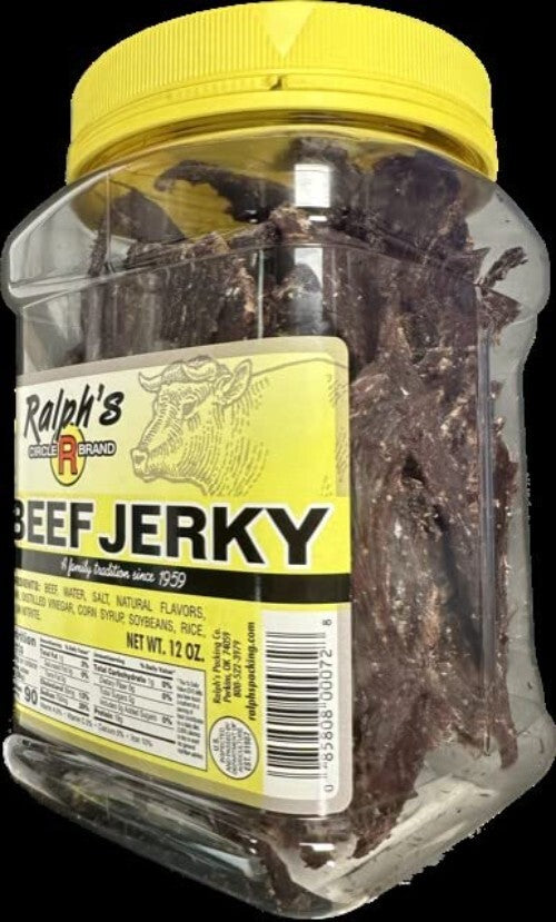 Crunchy Beef Jerky - 12oz Award-Winning Jar from Ralph's - Perfect for Anytime
