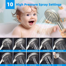Load image into Gallery viewer, Luxury 12'' Rainfall Shower Head Combo with High Pressure Handheld &amp; Filter