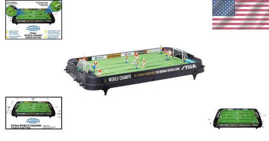 Colorful Tabletop Soccer Game with Painted Players - 2 Soccer Balls Included