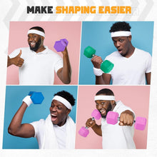 Load image into Gallery viewer, Stylish Light Pink 15 lb Neoprene Dumbbells - Anti-Slip, Hex Shape Set of 2