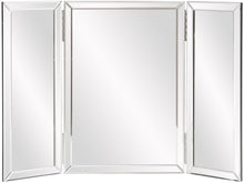 Load image into Gallery viewer, Tri-Fold Portable Vanity Mirror with Beveled Edges - Elegant Tabletop Design