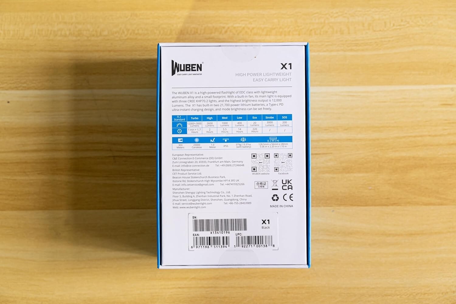 X1 Tactical Flashlight 12000 Lumens - Rechargeable & Waterproof for Emergencies