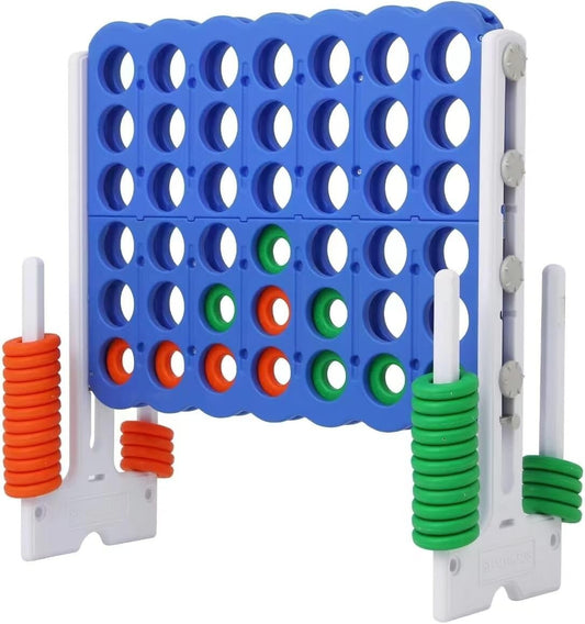 Jumbo 4 Connect in a Row Game - Adjustable for Kids & Adults, Ideal for Outdoors