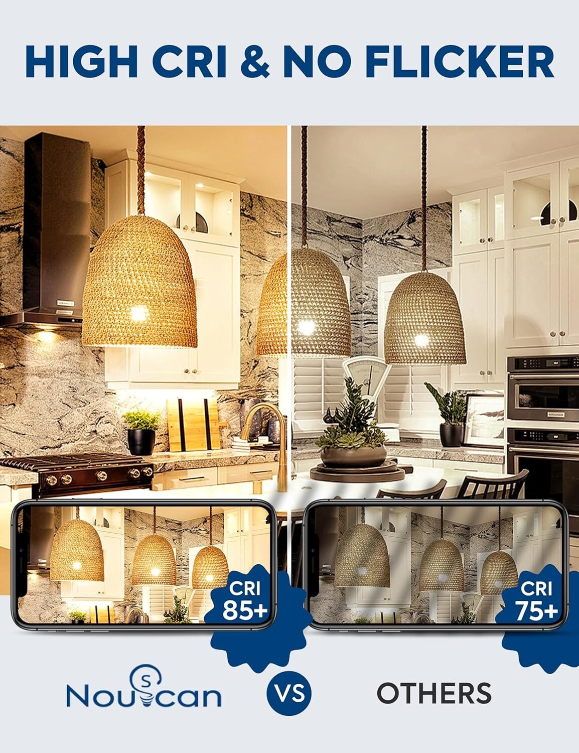 Energy-Efficient 4060LM LED Light Bulb, 33W, 3000K Warm White - Pack of 4