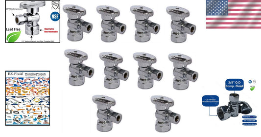 Compact Brass Ball Valve & Angle Stop Valve Set - Ideal for Sink & Toilet