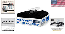 Load image into Gallery viewer, Elegant Black Velvet Hangers - Slim Design for Maximizing Closet Space, 40-Pack