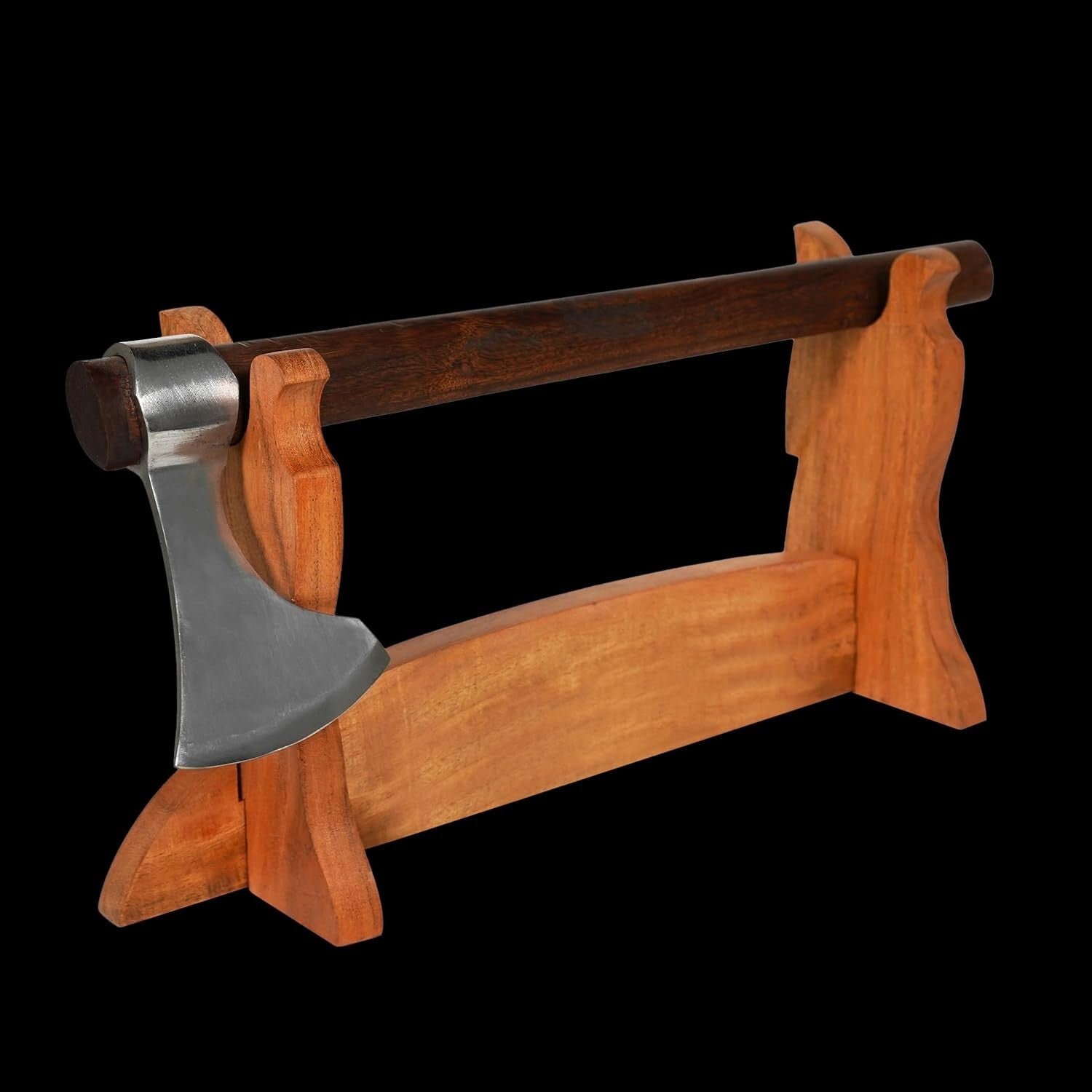 Polished 17-Inch Sword Holder for Katana and Samurai Blades - Easy Assembly