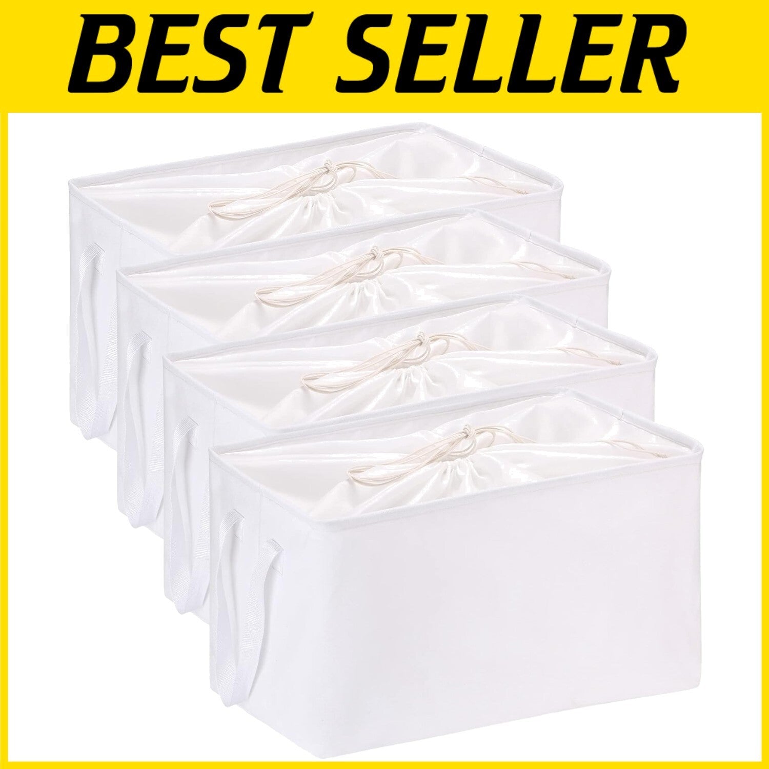 Spacious 27-Gallon Storage Baskets - 4 Stylish Bin Set for Home Organization
