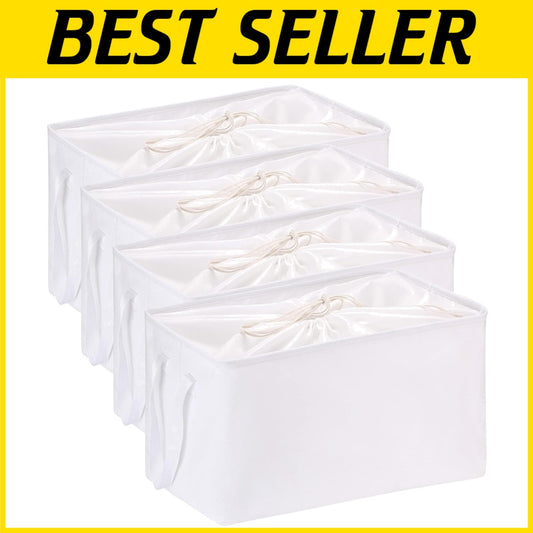 Spacious 27-Gallon Storage Baskets - 4 Stylish Bin Set for Home Organization
