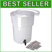 Load image into Gallery viewer, Stylish White Beverage Dispenser with Easy Pouring Spigot and Labeling System