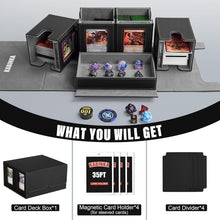 Load image into Gallery viewer, Lightweight MTG Deck Box - 5 in 1 Premium Storage for Trading Cards &amp; More