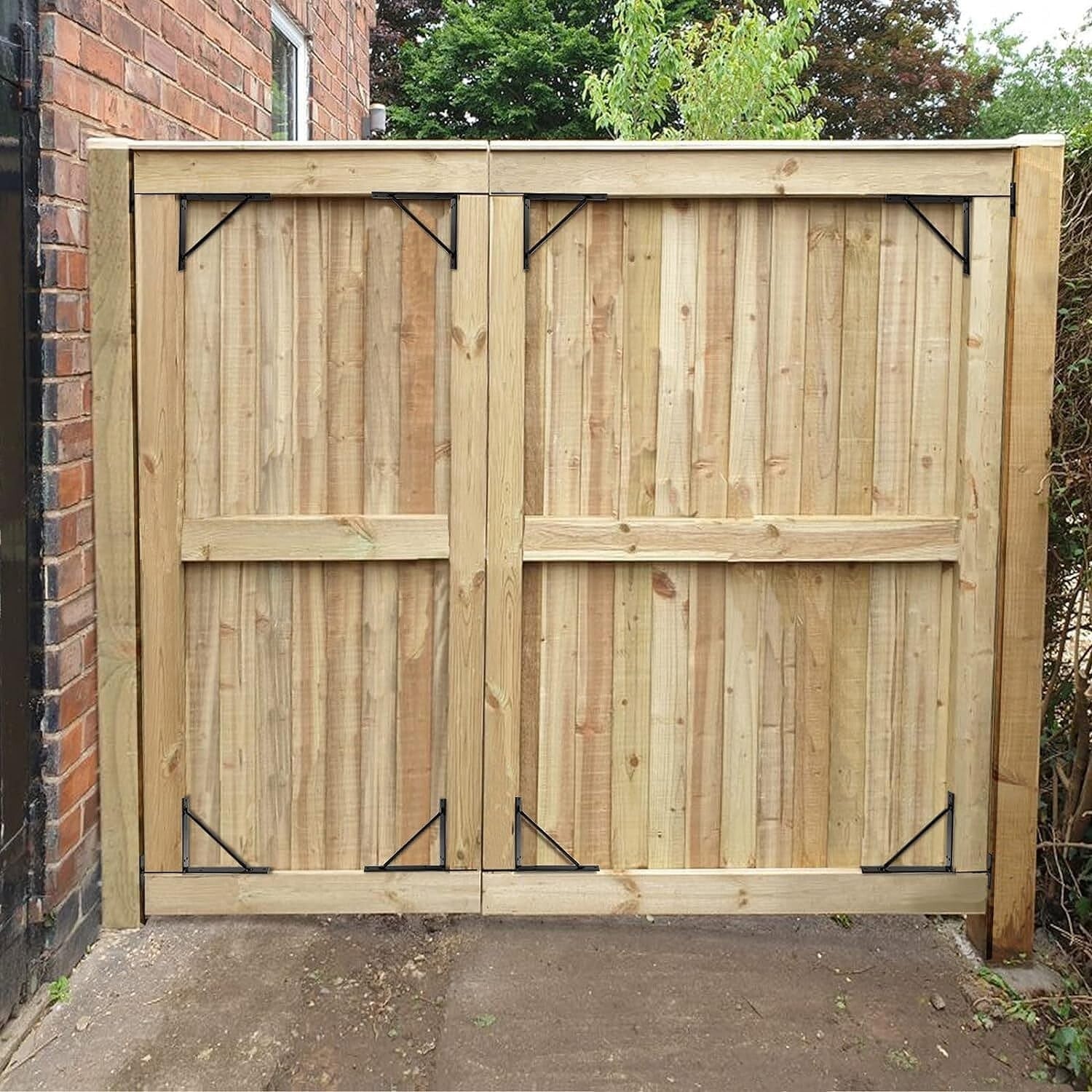 Easy Install Corner Brace Bracket Kit - 2 Sets for Functional Gate Solutions