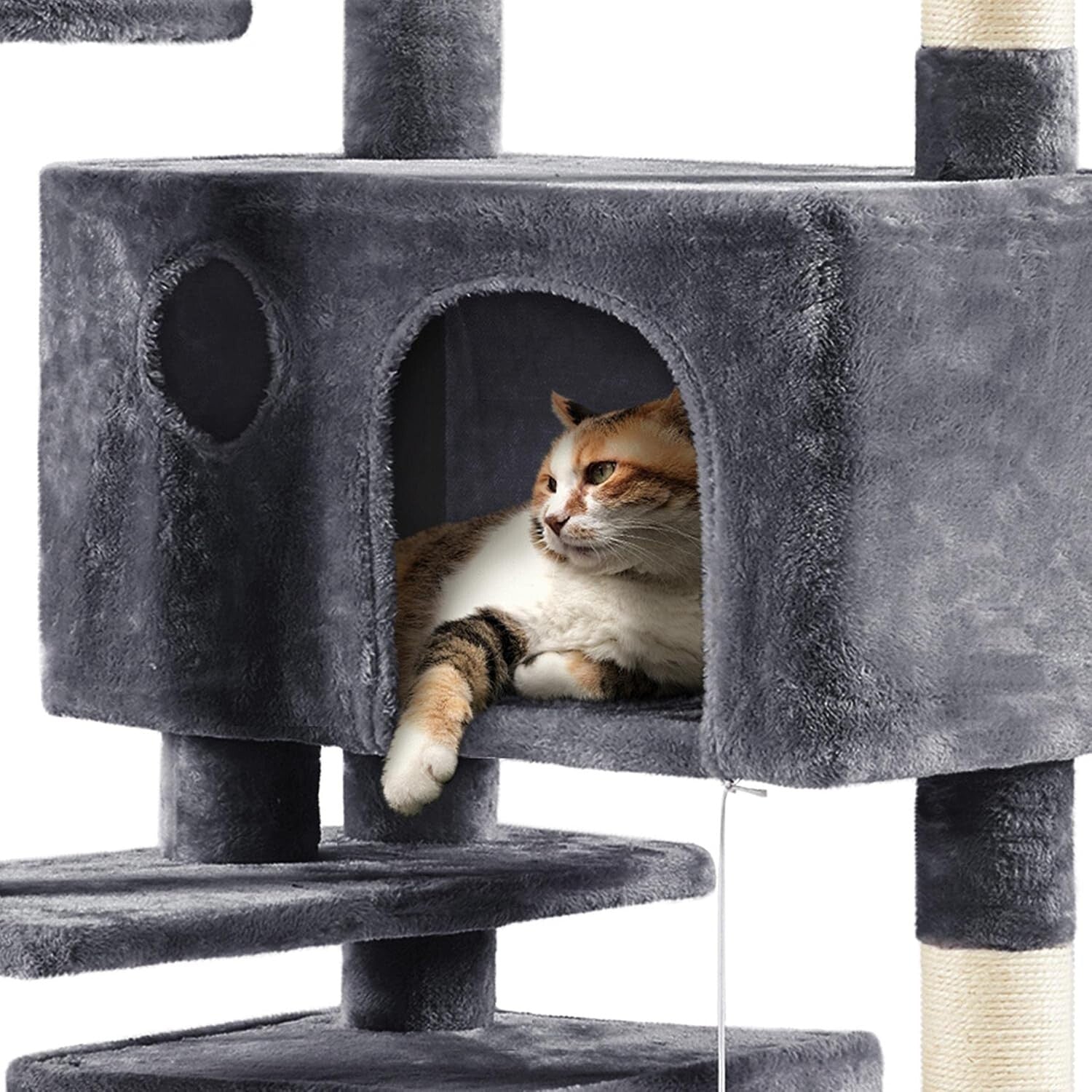 Premium 70in Cat Tower with Cat Condos, Scratch Posts & Indoor Activity Center