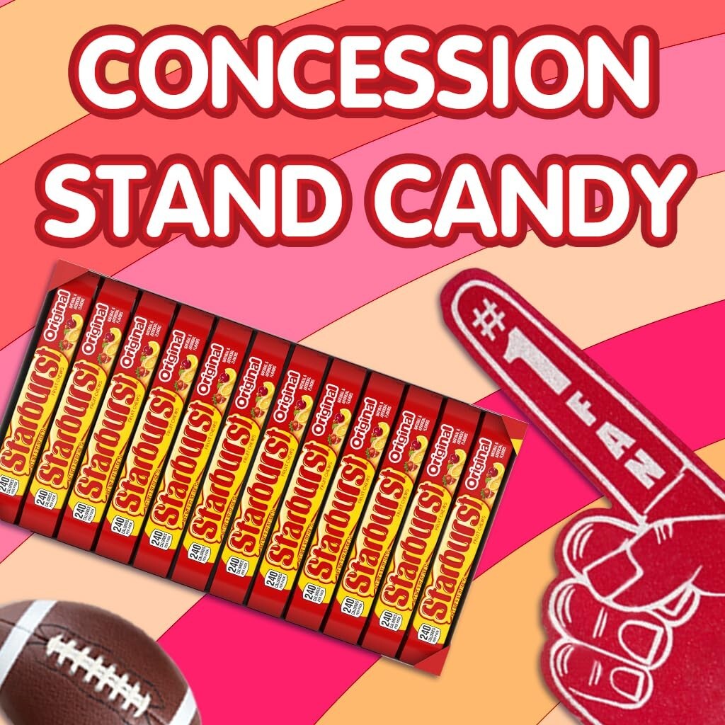 Classic Soft Fruit Chews Candy Bulk Box with Strawberry & Cherry - 36 Packs