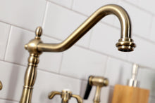 Load image into Gallery viewer, Premium Dual Function Kitchen Faucet with 8-1/4" Spout Reach - Chrome &amp; Brass