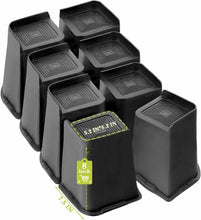 Load image into Gallery viewer, Sturdy Bed Risers 8 Inch Heavy Duty – Ideal Lift for Furniture &amp; Storage Space