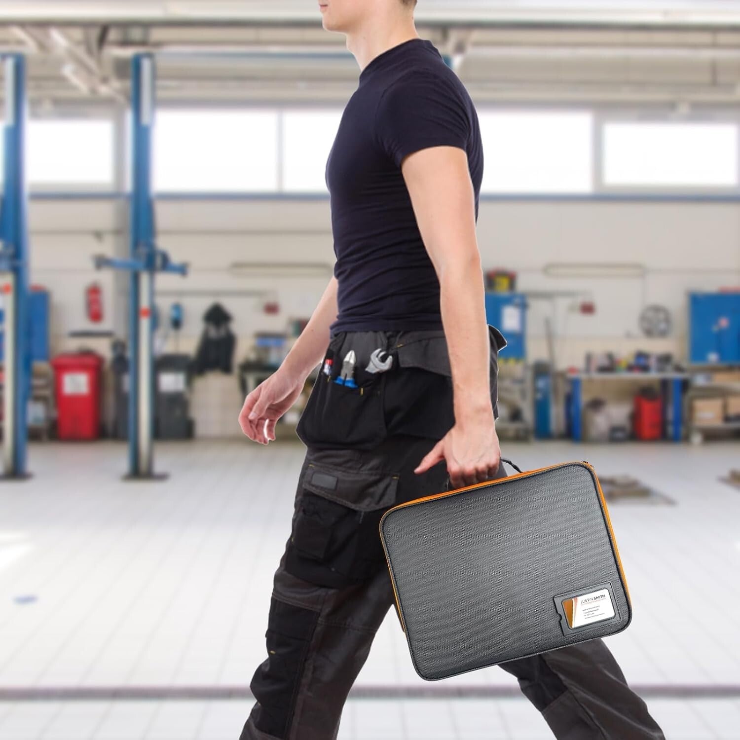 Heavy-Duty XL Tool Battery Storage Bag - Fits Dewalt/Milwaukee/Makita Batteries