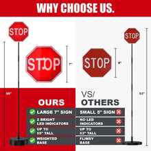 Load image into Gallery viewer, 2 Pack Garage Parking Marker with 7" LED Stop Sign - Adjustable Car Guide Aid