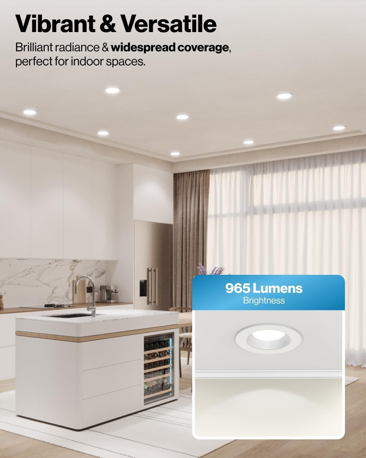 Energy-Efficient 12-Pack Recessed LED Lights with Selectable CCT - Modern Design