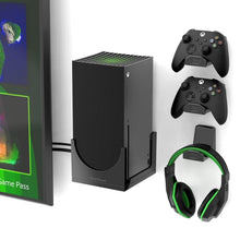 Load image into Gallery viewer, Secure Wall Mount for Xbox Series X with 3 Controller Holders &amp; Cable Manager
