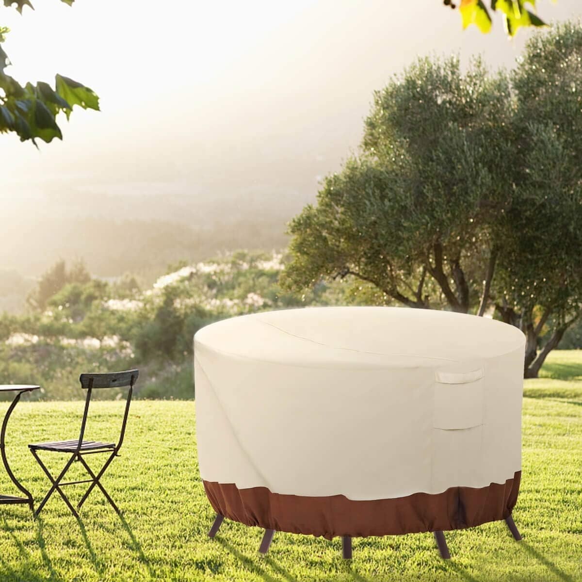 Durable and Stylish Round Patio Covers - Waterproof & UV Resistant, Fits 84" DIA