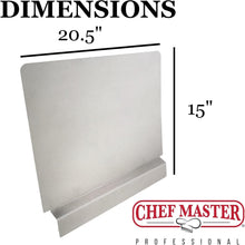 Load image into Gallery viewer, Highly Durable Stainless Steel Splash Guard for Commercial Deep Fryers - 20.5x15
