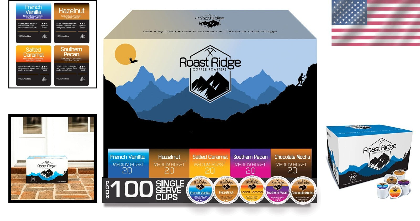 100 Count Single Serve Coffee Pods Variety Pack for Keurig - Premium Flavors
