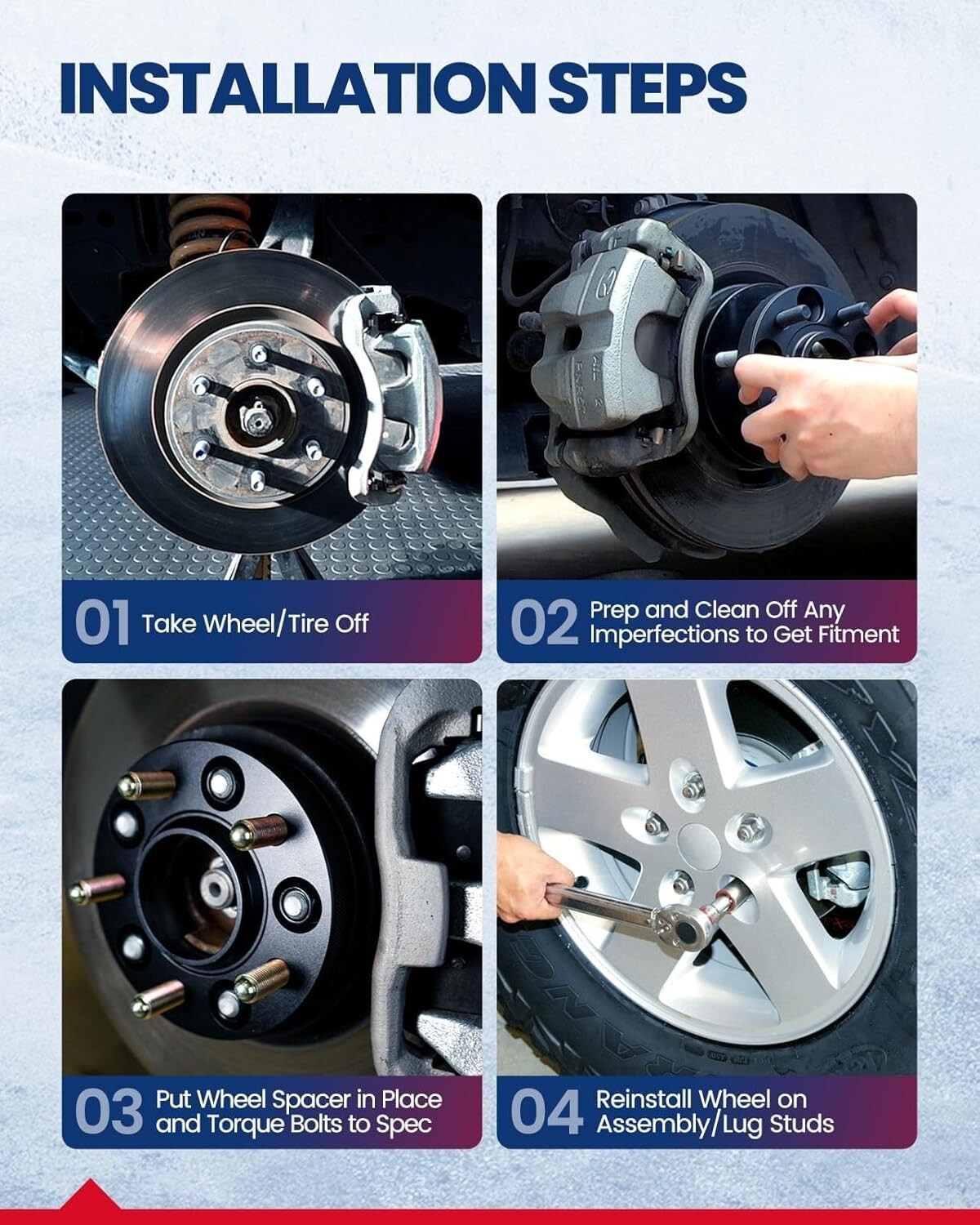 Forged Aluminum 4x156 ATV Wheel Spacers, 2 Inch Thick for Improved Stability