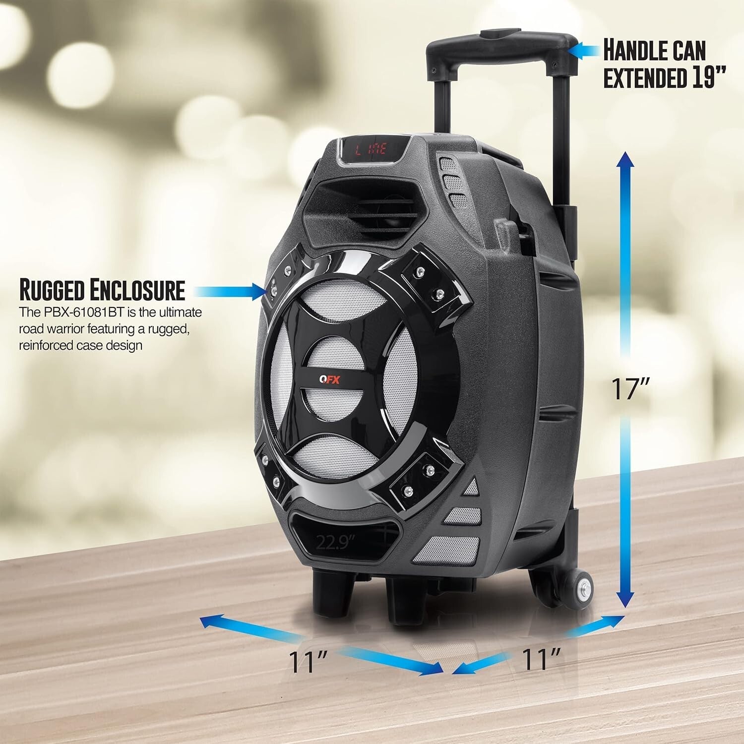 Compact Portable Music Speaker with Bluetooth & FM Radio - Ideal for Any Event