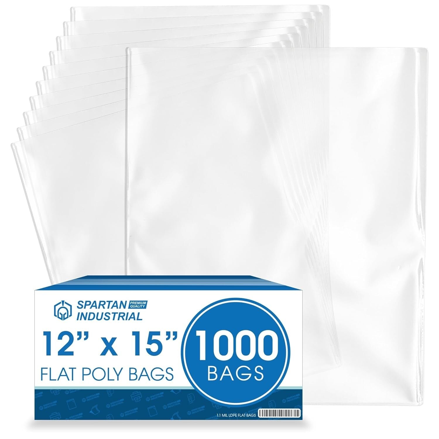 Bulk 1000 Pack 1.1 Mil Clear Poly Bags - Perfect for Bread Dough & Shipping