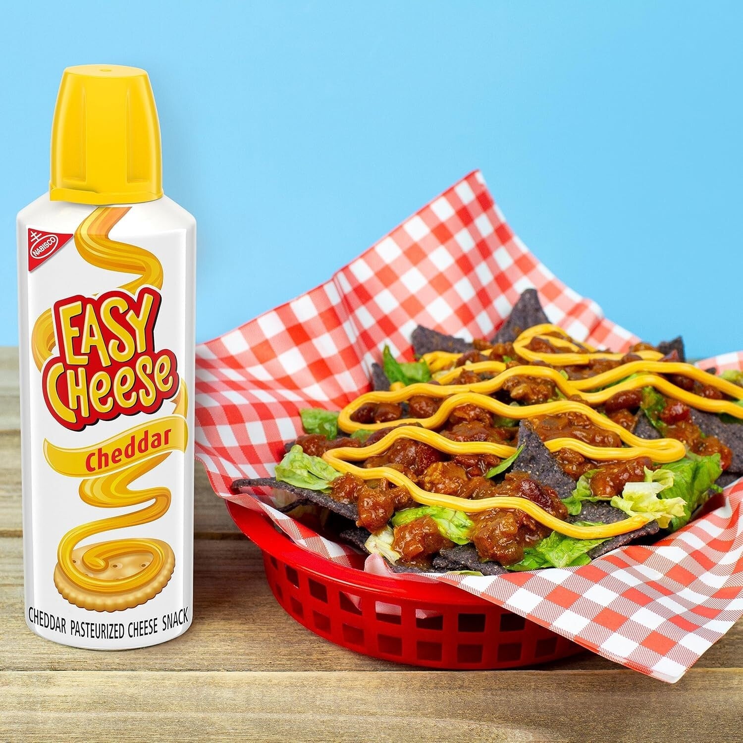 12 Pack 8 oz Cheddar Cheese Spray - Authentic Flavor, No Refrigeration Needed