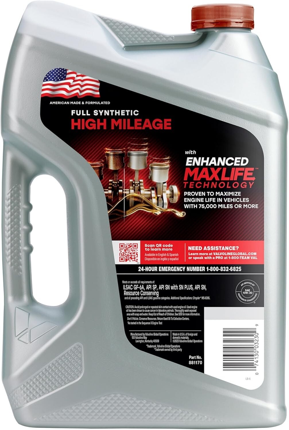 3-Pack MaxLife 10W-30 Motor Oil - 5 QT Bottles, Engine Care for High Mileage