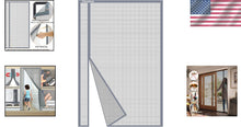 Load image into Gallery viewer, 72x96” Grey Magnetic Fiberglass Screen Door - Keep Bugs Out, Invite Fresh Air