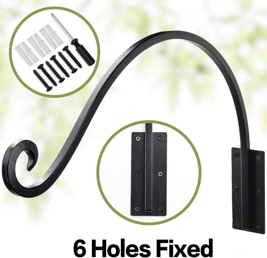 Durable 22-Inch Heavy Duty Wrought Iron Plant Hanger for Garden Elegance