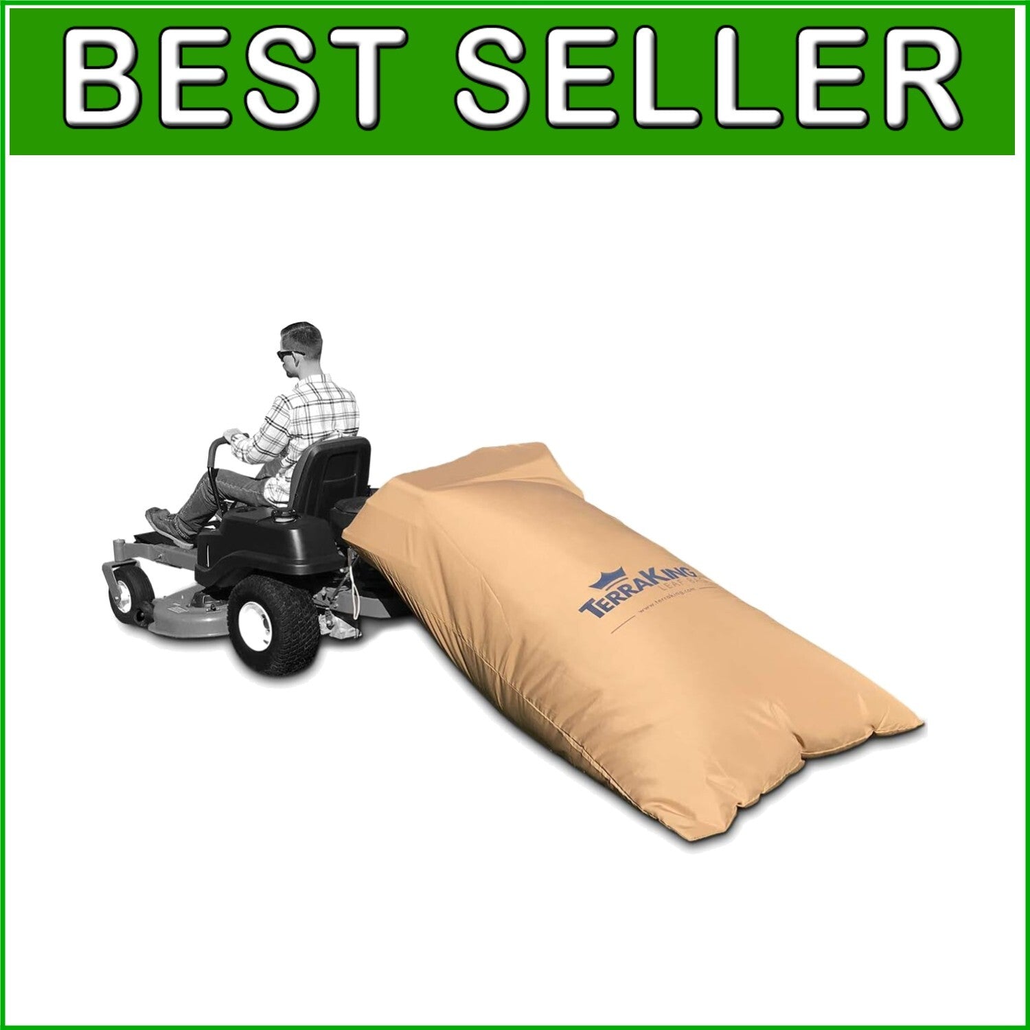 54 Cu Ft XL Leaf Bag for Ride-On Lawnmowers – Durable Heavy Duty Construction
