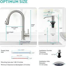 Load image into Gallery viewer, Durable Pull Down Kitchen Faucet &amp; Soap Dispenser Combo - Easy Install 304 SS