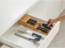 Load image into Gallery viewer, Set of 2 Bamboo 2-Tier Knife Organizers - Stylish Kitchen Storage Solution