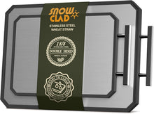 Load image into Gallery viewer, Versatile Double-Sided Kitchen Cutting Board with Stainless Steel Handle - 16x11