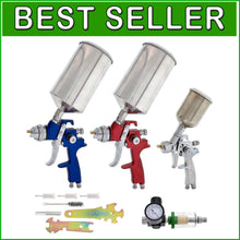 Load image into Gallery viewer, Complete Auto Spray Gun Kit: 3 Guns with Precision Tips &amp; Maintenance Essentials