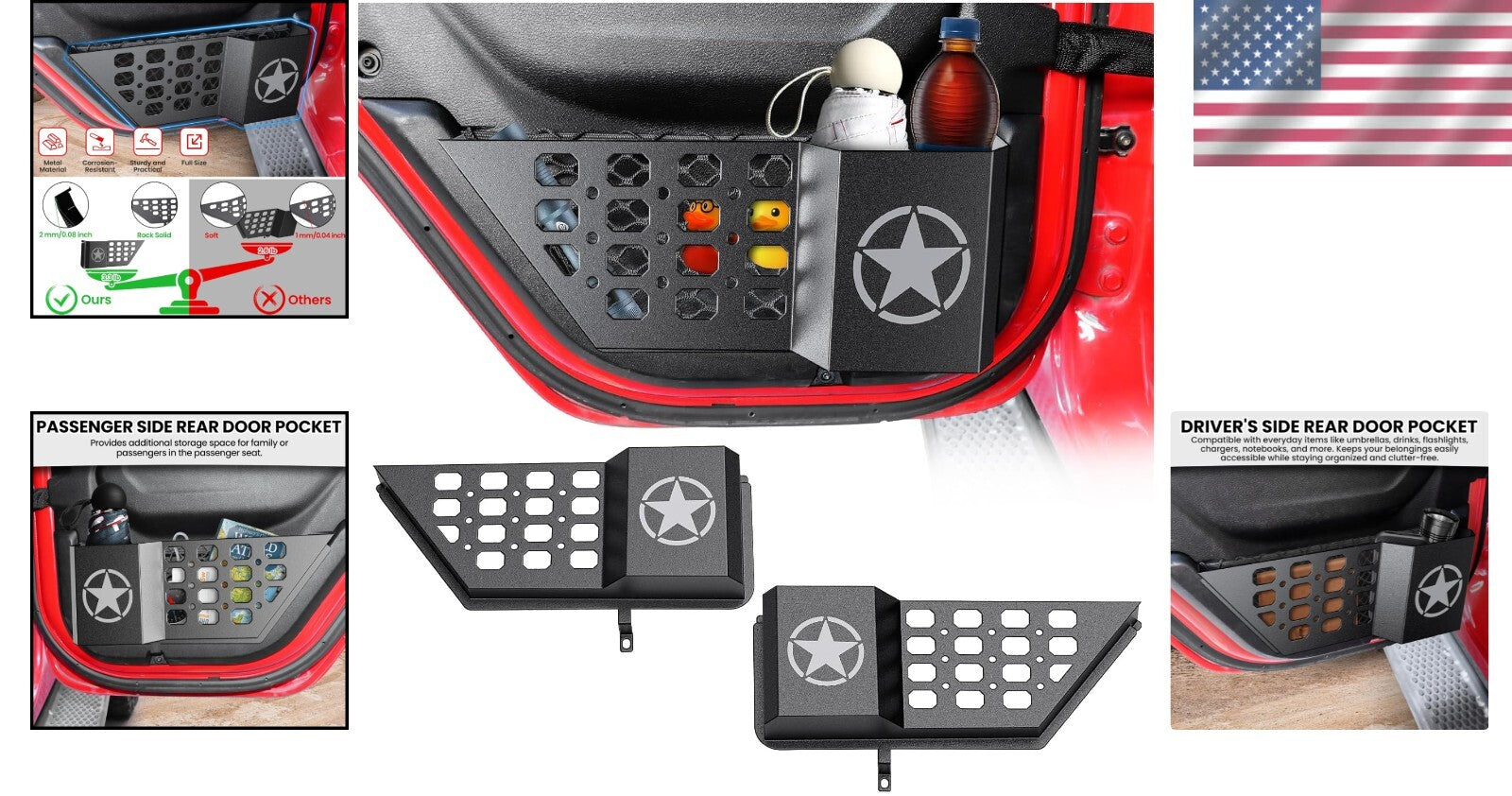 Durable Scratchproof Jeep Storage Panels for Wrangler JL & Gladiator - 2018-2025