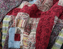 Load image into Gallery viewer, Rustic 3-Piece King Quilt Set with 100% Cotton Patchwork Design - Cozy &amp; Stylish