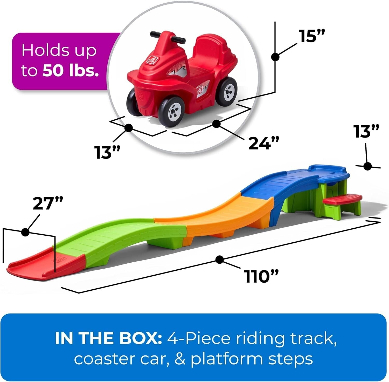 Interactive Kids Roller Coaster Toy - Active Play Set for Indoors & Outdoors