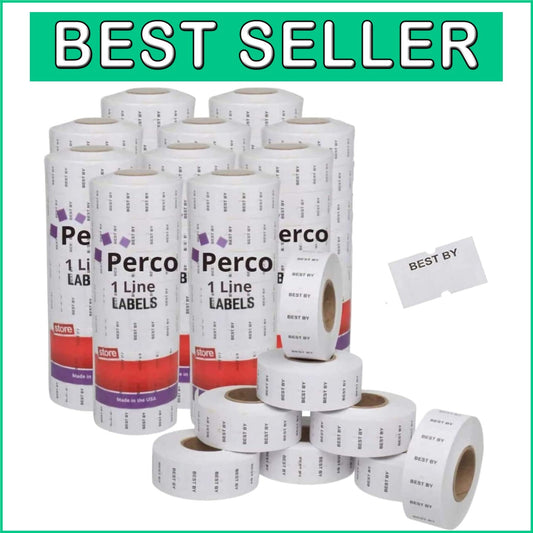 80,000 Durable 'Best By' Labels - 10 Sleeves for Date Guns & Inventory Control