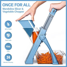 Load image into Gallery viewer, Compact Safe Mandoline Slicer - Dishwasher Safe Vegetable Chopper for Fast Prep